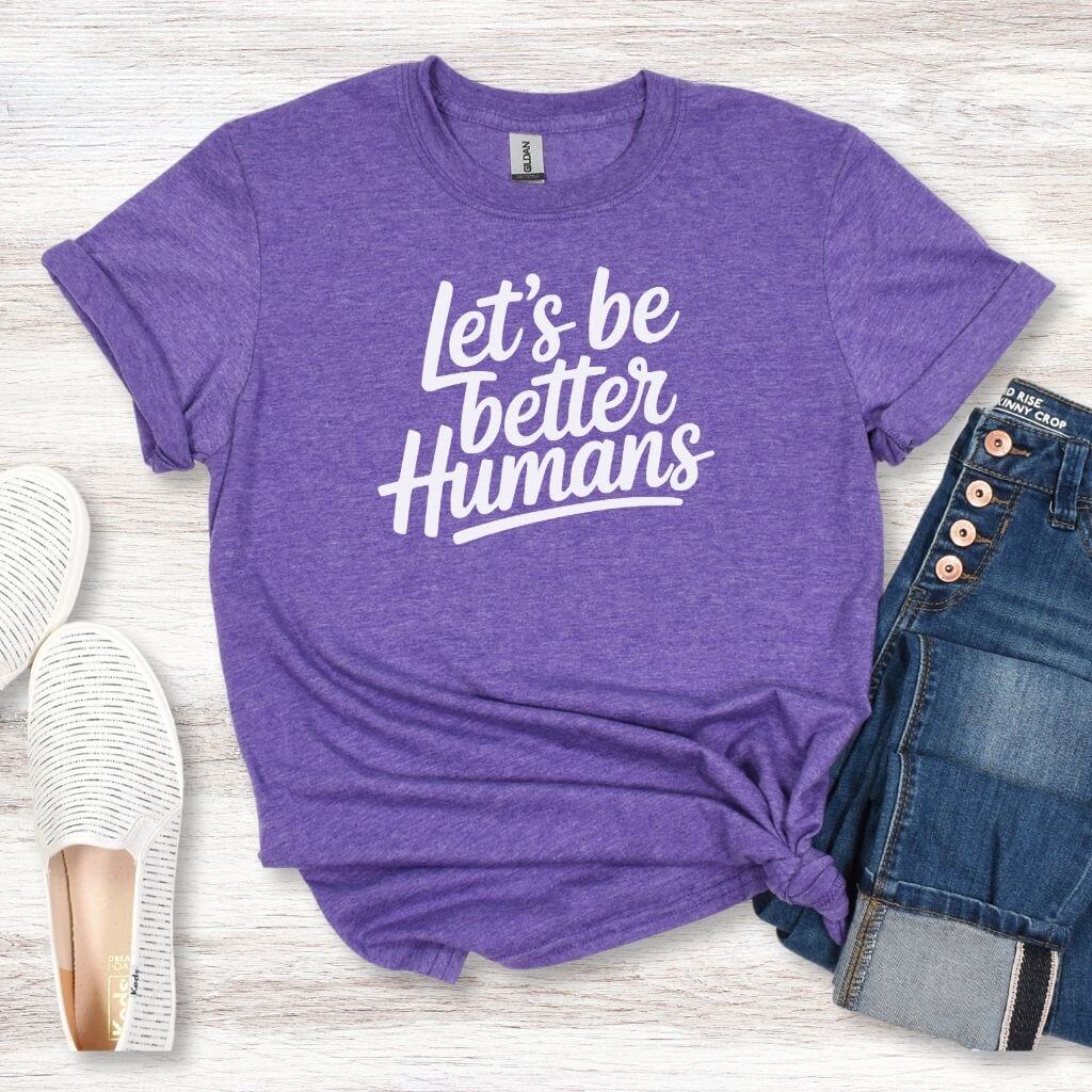 Soft cotton polyester blend inspirational graphic tee close-up