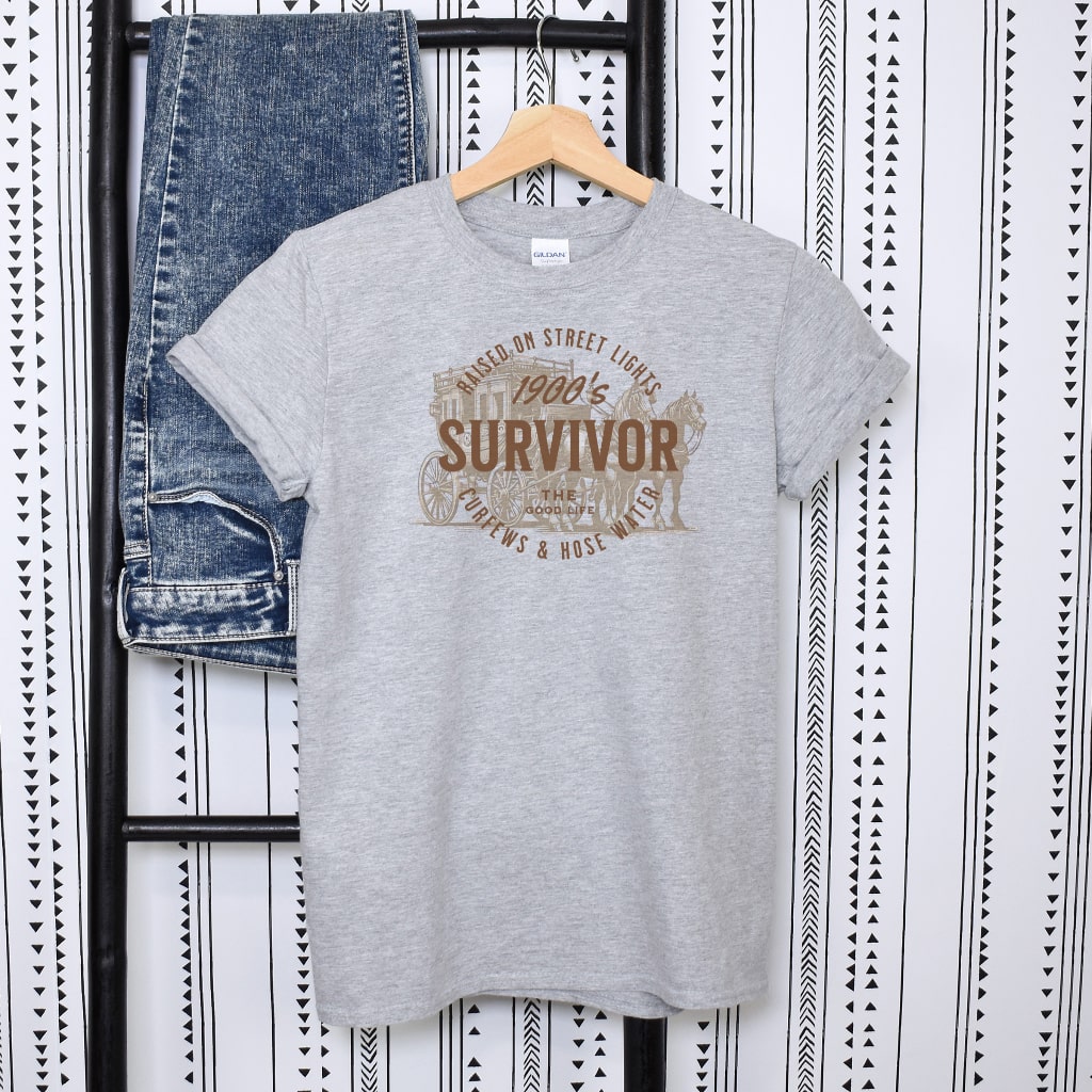 Soft cotton blend unisex t-shirt with vintage humor print