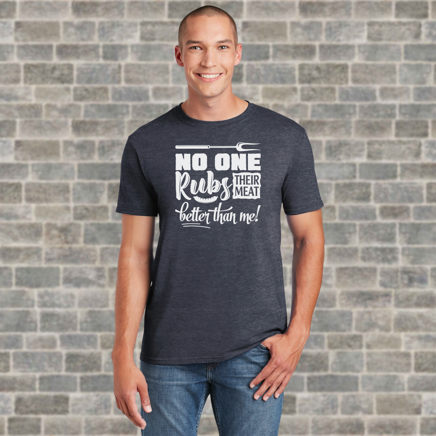 soft cotton-poly men's tee