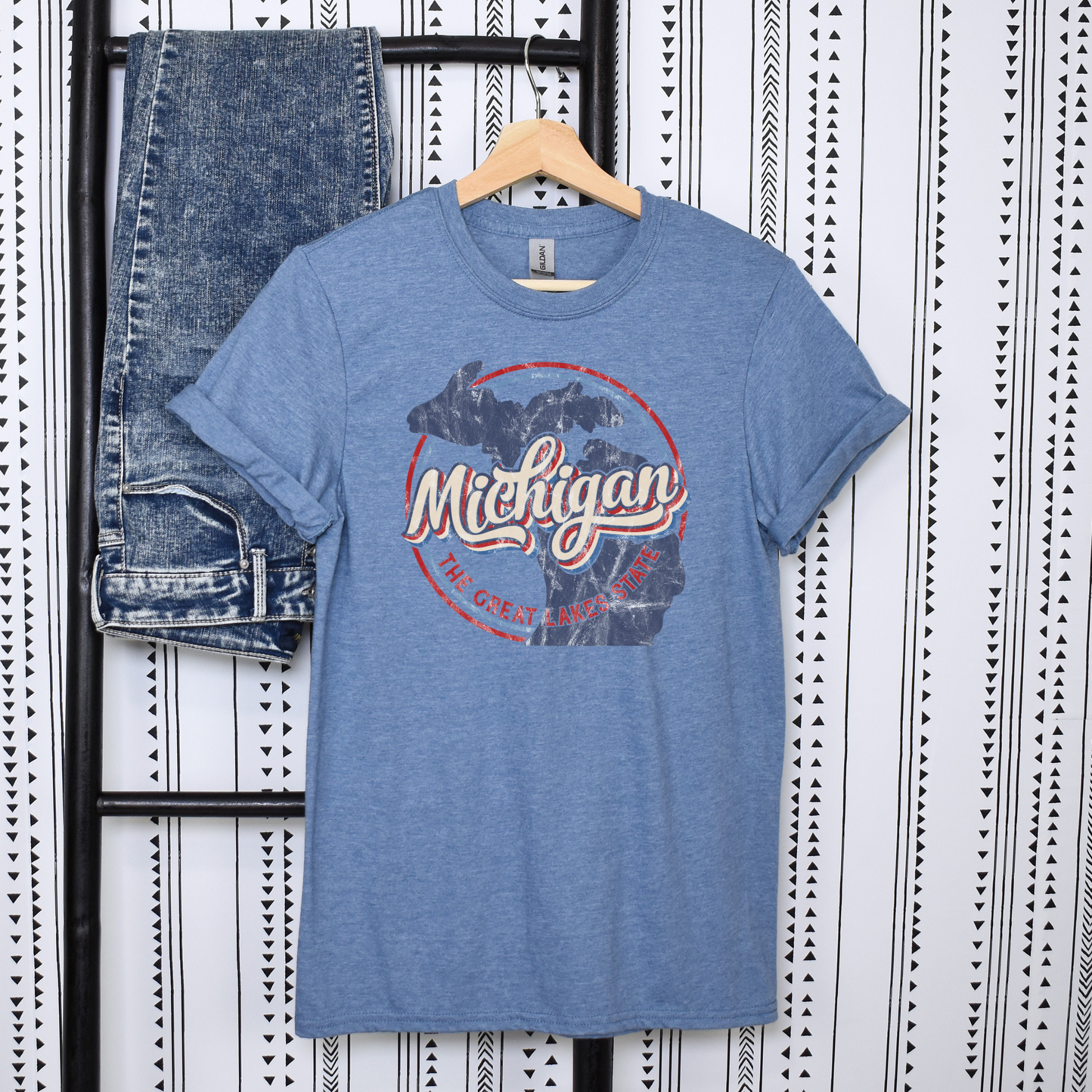 vintage michigan t-shirt for men and women