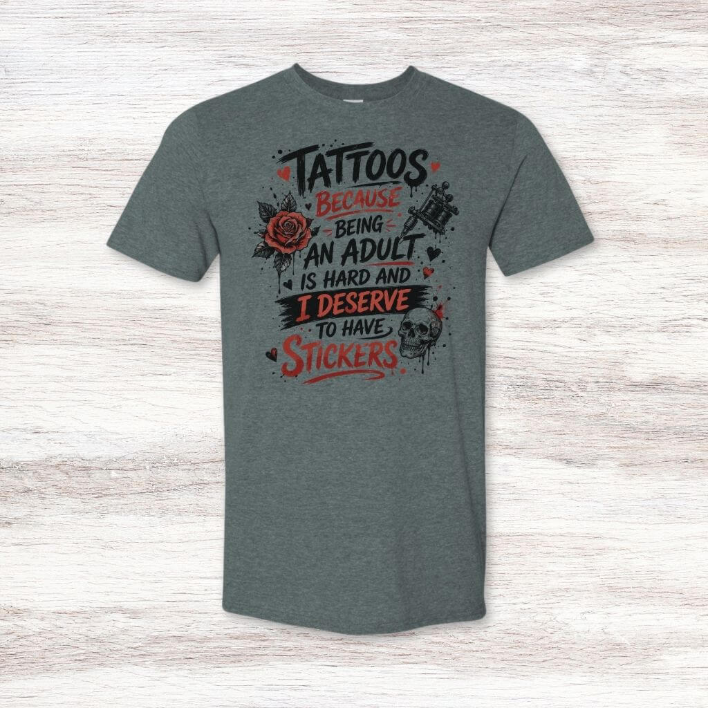 trendy graphic tee for tattoo enthusiasts relaxed fit product photo