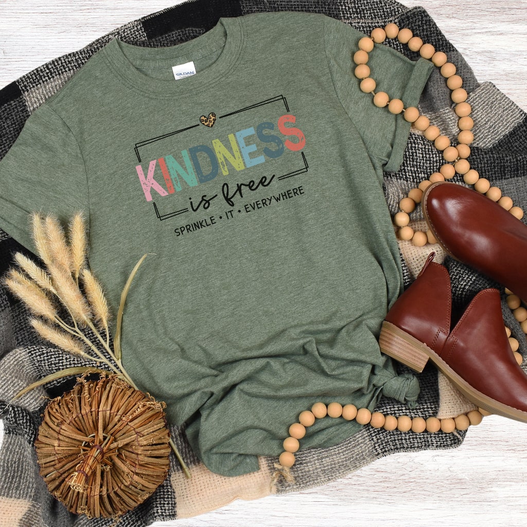 Unique bold lettering kindness shirt