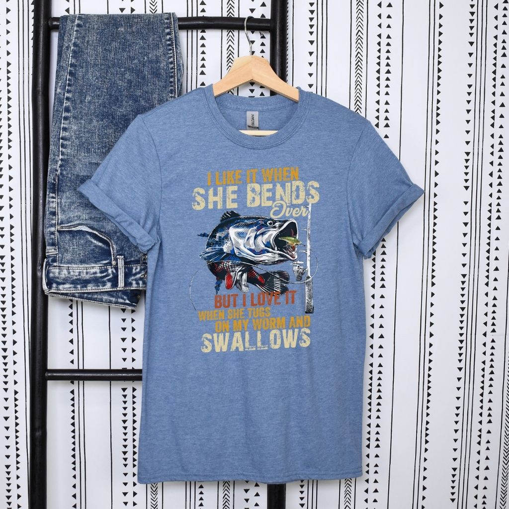 unigue fishing t-shirt