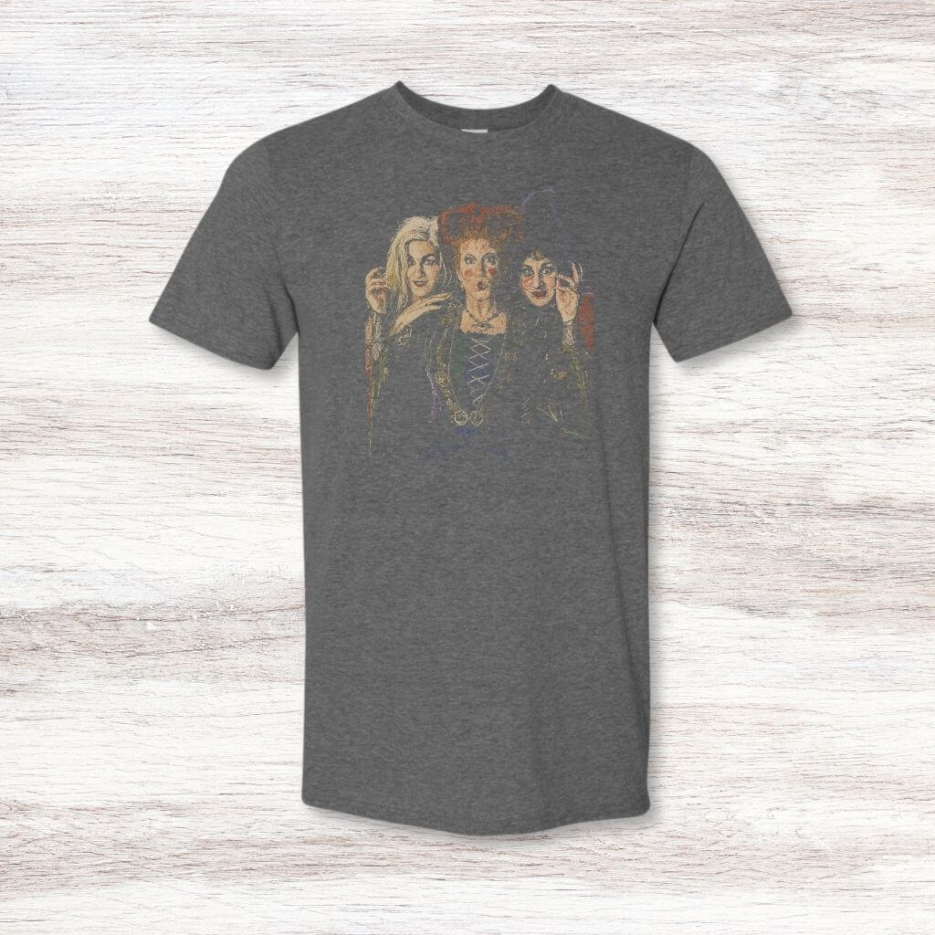 Unique Halloween graphic tee inspired by Hocus Pocus witches