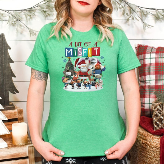women’s nostalgic misfit christmas graphic tee