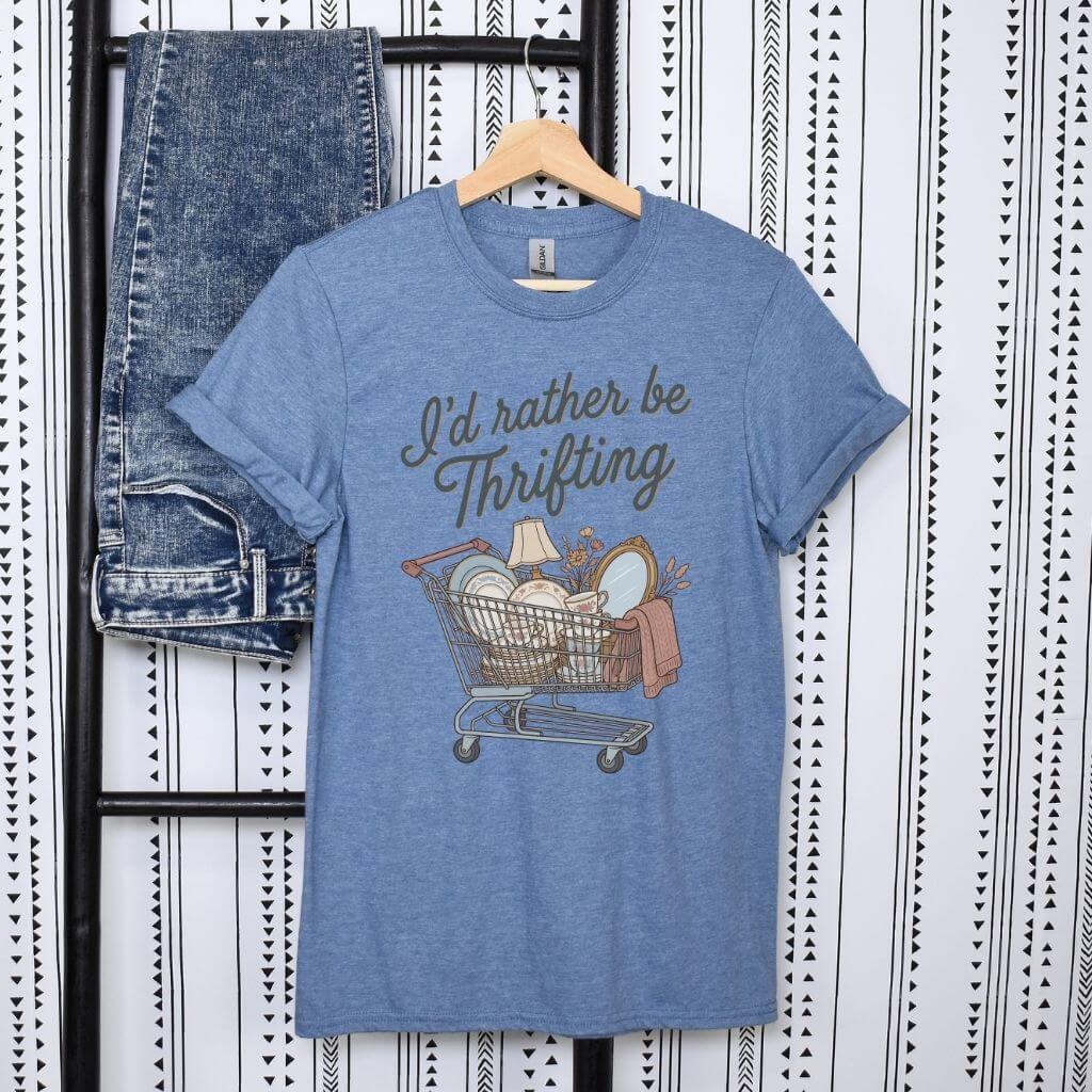 women's thrift lover t shirt casual outfit